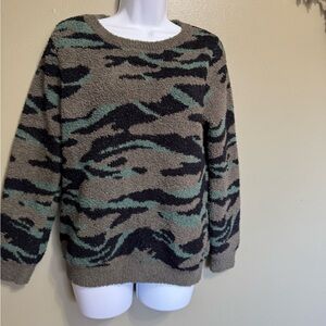 Barefoot Dreams Camouflage Sweater, Size S